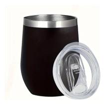 2X Copo Térmico Tampa Aço Inox Tipo Cuia Parede Dupla Caixa