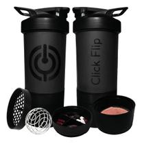 2X Coqueteleira Academia Shaker Compartimentos Whey Suplemen