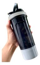 2X Coqueteleira Premium Academia Shaker 700Ml Fit Compartime