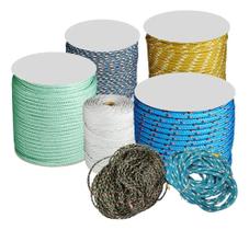 2X Corda De Poliester Amarrar Carga Caminhão 8Mm X 40 Metros