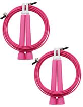 2x Corda De Pular 3m Cabo De Aço Alta Velocidade Regulável Fitness Profissional exercício funcional HIIT Academia Treinamento