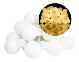 2X Cordão Fio Varal 2M 20 Bolinhas Led Pilha Luz Branco Quen 2X Cordão Fio Varal 2M 20 Bolinhas Led Pilha Luz Branco Quen