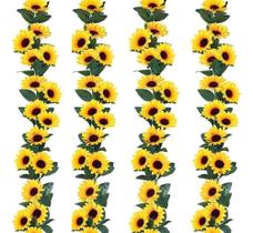 2X Corrente De Girassol Artificial 2,25M Trepadeira Decoraçã