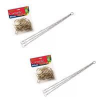 2X Corrente Metal Vasos Suspensos (64cm) Dourado NUTRIPLAN