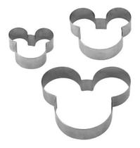 2X Cortador Personagem Mickey - 3 Peças