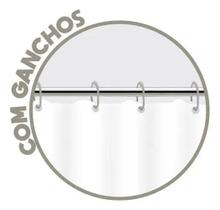 2X Cortina Box Banheiro Antimofo Poliéster Lavável Em Máquin