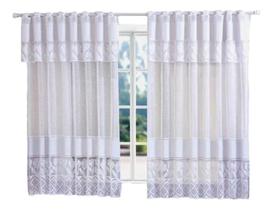 2X Cortina De Renda Para Cozinha Sala Ou Quarto 2,60M X 1,30