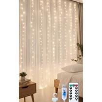 2x Cortina LED 3x3m: 300 Leds Magia P/ Sua Decoração 110V/22