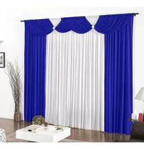 2X Cortina Malha Floripa 3X2,80M Sala Quarto Tabaco