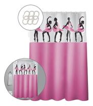 2X Cortina Para Banheiro Box Resistente Anti Mofo Estampadas