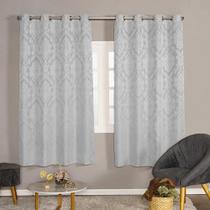 2X Cortinas Sala Jacquard Tecido Grosso Semi Blackout 2,80X1