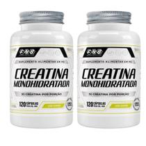 2x Creatina Monohidratada 100% Pura Com 120 Capsulas de 500mg FNB Sport Nutrition