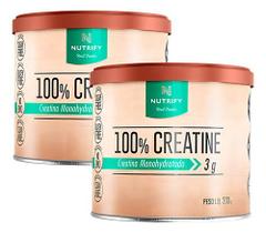 2x Creatina Monohidratada Creatine 100% 300g - Nutrify Sabor Neutro