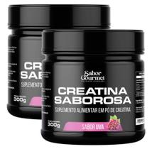 2x Creatina Saborosa (300 + 300g) Uva Sabor Gourmet