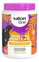2X Creme Para Pentear Cabelo Brilho Máximo Salon Line 1Kg