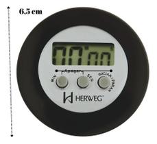 2X Cronômetro Digital Progressivo Regressivo Preto Timer Her