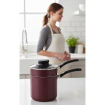 2x Cuscuzeira Antiaderente Vermelha 10cm 0,8L Rápido