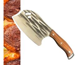 2X Cutelo Tipo Artesanal Aço Manganês Cutelaria Churrasqueir