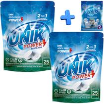 2x Detergente Lava Louça Pastilha Unik Power + Pastilha Lava Máquina Unik