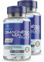 2x Dimagnésio Malato Triplo (Malato, Quelato e Cloreto de Magnésio P.A) 60 Caps de 500mg Tuttiflora 2x Dimagnésio Malato Triplo (Malato, Quelato e Cloreto de Magnésio P.A) 60 Caps de 500mg Tuttiflora