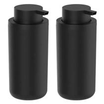 2x Dispenser Sabonete Liquido Detergente 500ml Preto - OU