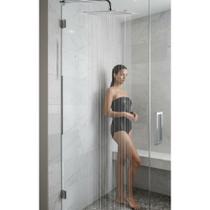 2x Ducha 20cm Inox 304 Quadrada Slim Banheiro/Piscina