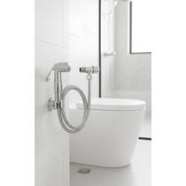 2x Ducha Higiênica Cromada Metal ABS Inox 1/4 Volta