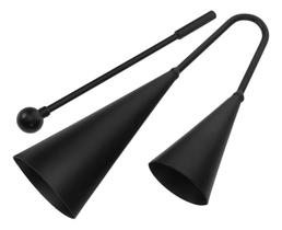 2X Duplo Gope Profissional Preto Com Baqueta Percussao 2X Duplo Gope Profissional Preto Com Baqueta Percussao