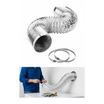 2x Duto Flexível Aluminizado 150mm + 2 Abraçadeiras 2x Duto Flexível Aluminizado 150mm + 2 Abraçadeiras