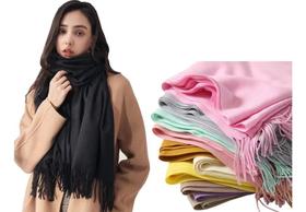 2X Echarpe Cachecol Lenço Xale Lisa Grande Masculino Feminin