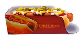 2X Embalagem Caixa Caixinhas Hot Dog Cachorro Quente 100Pçs