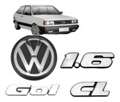 2X Emblema Volkswagen Gol Cl 1.6 91 92 93 94 Quadrado - 4 Pe 2X Emblema Volkswagen Gol Cl 1.6 91 92 93 94 Quadrado - 4 Pe