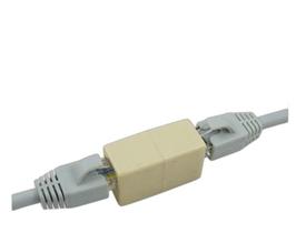 2X Emenda Cabo Rede Extensão Internet Adaptador Rj45 Fêmea