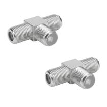 2x Emenda Divisor F Tripla Coaxial Tipo T Antena Rg59 Rg6 2x Emenda Divisor F Tripla Coaxial Tipo T Antena Rg59 Rg6