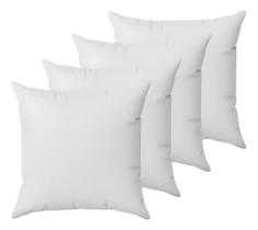 2X Enchimento Almofada Refil 40X40 Silicone Kit Com 4 Unidad