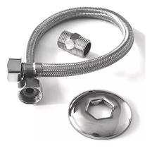 2X Engate Flexível Rabicho Fêmea X Macho Aço Inox 40Cm 1/2 A