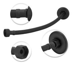 2X Engate Mangueira Flexível Preto/Black Trançado Aço Inox 3