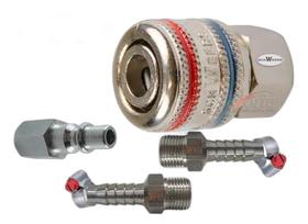 2X Engate Rápido Conexões P/Mangueira Pneumática 1/4 - Schwe