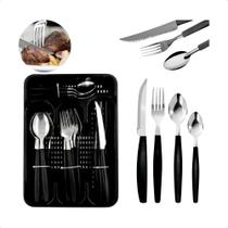 2X Eps-25P Conjunto Faqueiro 25 Peças Porta Talher Jogo De T