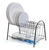 2X Escorredor De Louças Arthi Max Duplo Linha Black Cor Pret