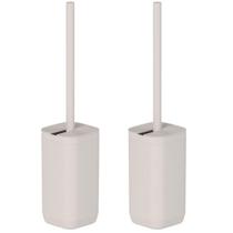 2x Escova de limpar Vaso Sanitario Banheiro Parede Ou Bege 2x Escova de limpar Vaso Sanitario Banheiro Parede Ou Bege