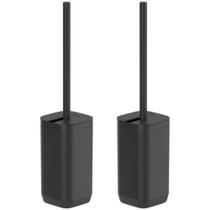 2x Escova de limpar Vaso Sanitario Banheiro Parede Ou Preto