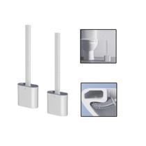 2x Escova de Silicone Limpeza de banheiro vaso sanitário