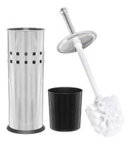 2X Escova Sanitária Inox Base Emborrachada Privada Vaso