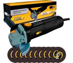 2X Esmerilhadeira Lixadeira Angular 4.1/2 Com Acessórios