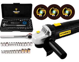 2X Esmerilhadeira Lixadeira Angular 4.1/2 + Soquetes + Disc 2X Esmerilhadeira Lixadeira Angular 4.1/2 + Soquetes + Disc