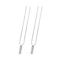 2x espeto duplo inox 40cm cabo revestido aluminio churrasco 2x espeto duplo inox 40cm cabo revestido aluminio churrasco