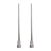 2x Espeto Mini Inox Lâmina 40cm Churrasco Coração