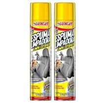 2x Espuma Limpadora Luxcar 400ml Limpa Estofados Automotivo 2x Espuma Limpadora Luxcar 400ml Limpa Estofados Automotivo