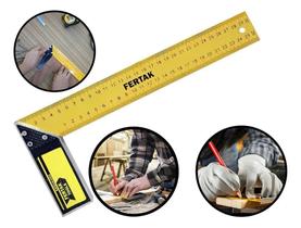 2X Esquadro Aço Cabo De Alumínio 12 Pol Profissional Fertak